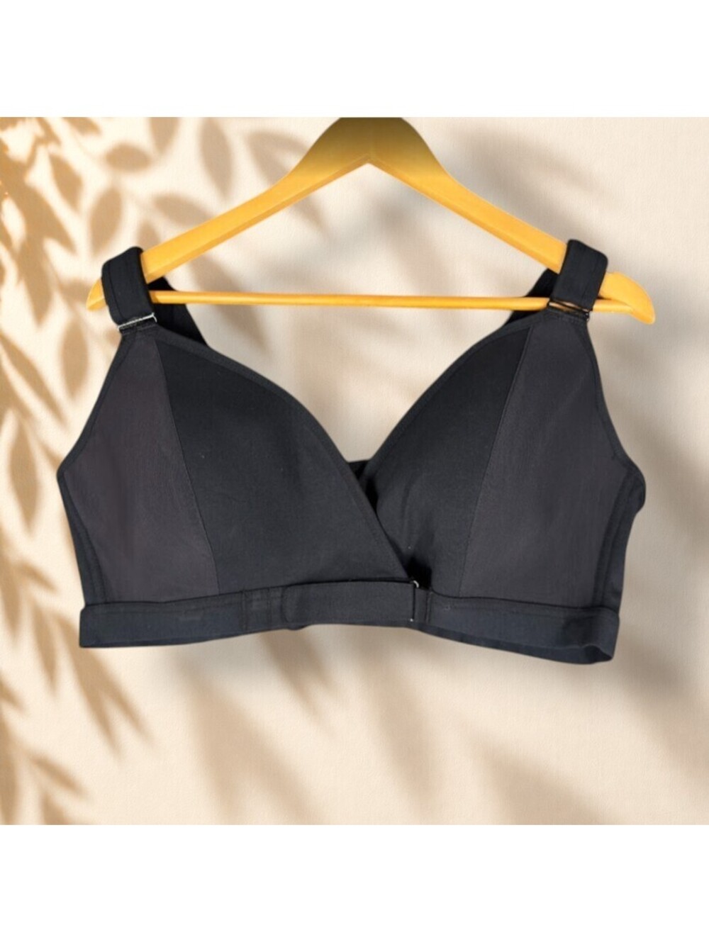 New Veracomfort Bralette Bra Women 4XL Black Push Up Wireless Cotton Opaque